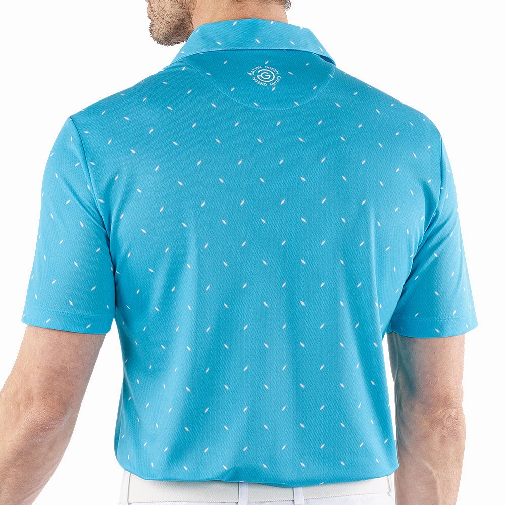 Galvin Green Miklos Polo Shirt - Aqua Comfy Casual Timeless Design