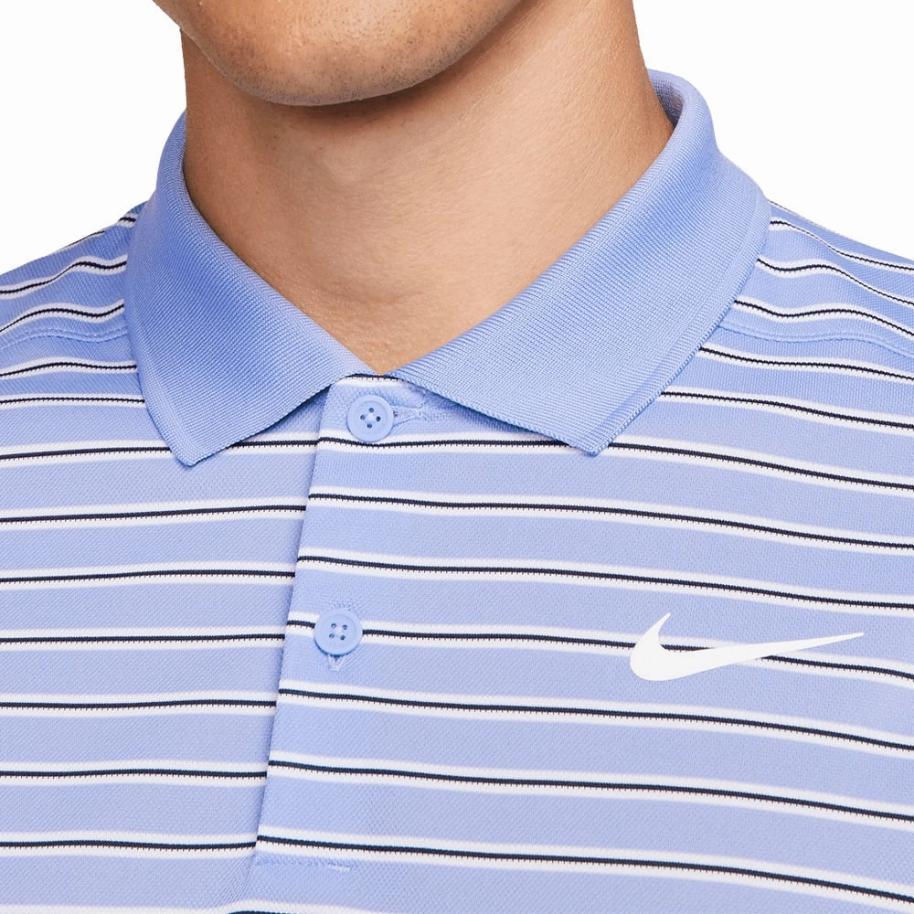 Nike Dri-FIT Victory Striped Polo Shirt - Light Thistle/White Casual Look Wear Formal Elegance