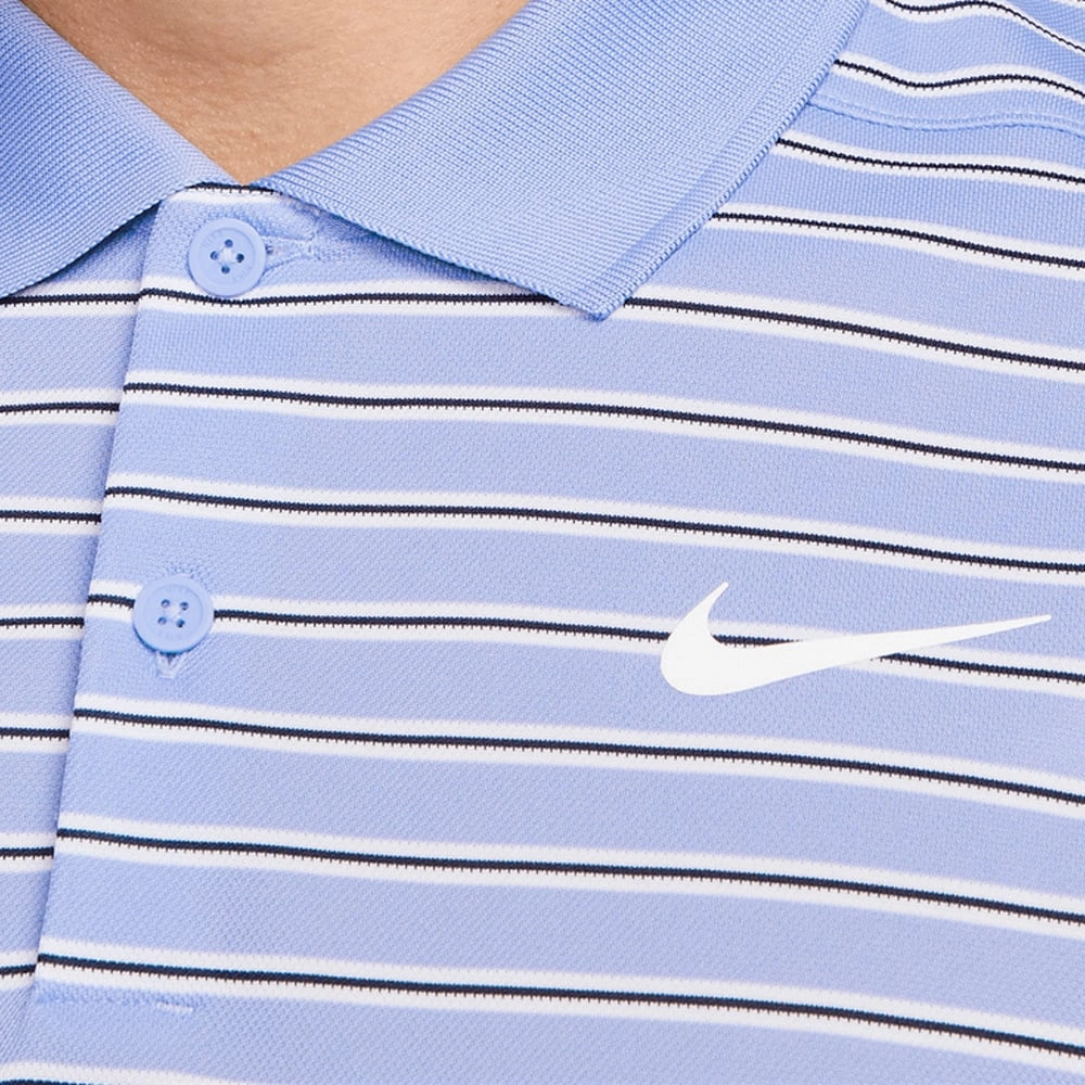 High-Quality Fabric Nike Dri-FIT Victory Striped Polo Shirt - Light Thistle/White