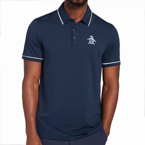 Original Penguin Heritage Oversized Pete Polo Shirt - Black Iris Ergonomic Cut Ultimate Fit