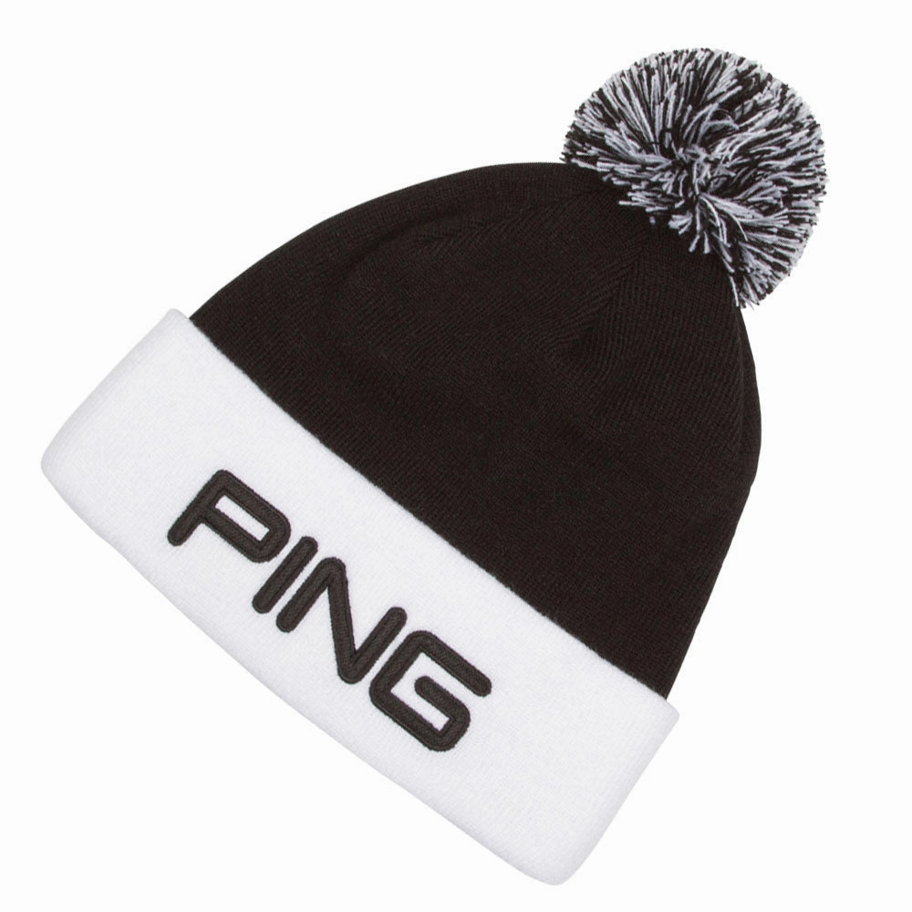 Ping Classic Knit Bobble 17 Hat - Black/White Just Right Edgy Look
