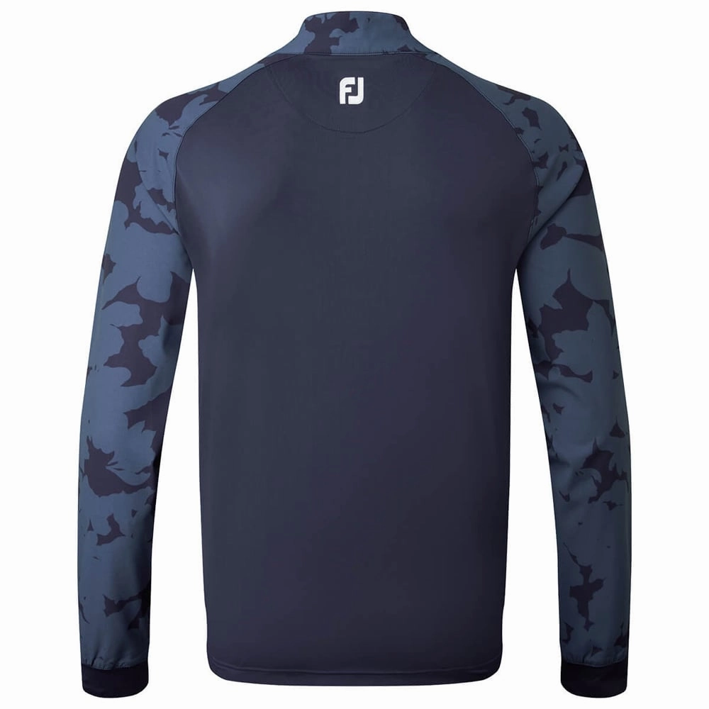 Snuggly Fit FootJoy Camo Floral Half Zip Midlayer - Navy
