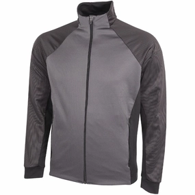 Galvin Green Donald Insula Full Zip Pullover - Forged Iron/Black Adjustable