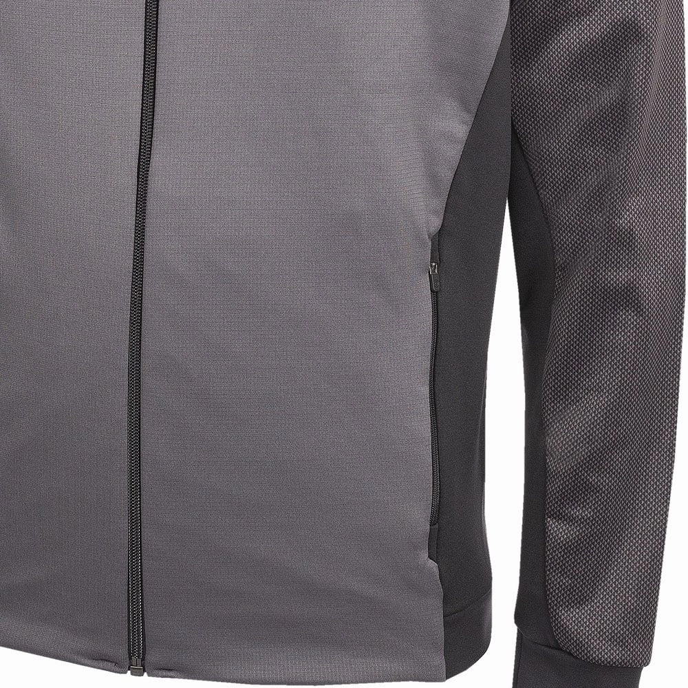 Galvin Green Donald Insula Full Zip Pullover - Forged Iron/Black Contrast Stitching