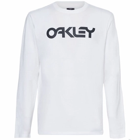 Oakley Mark II Long-Sleeved T-Shirt - White/Black Comfy Wardrobe Essential Layer