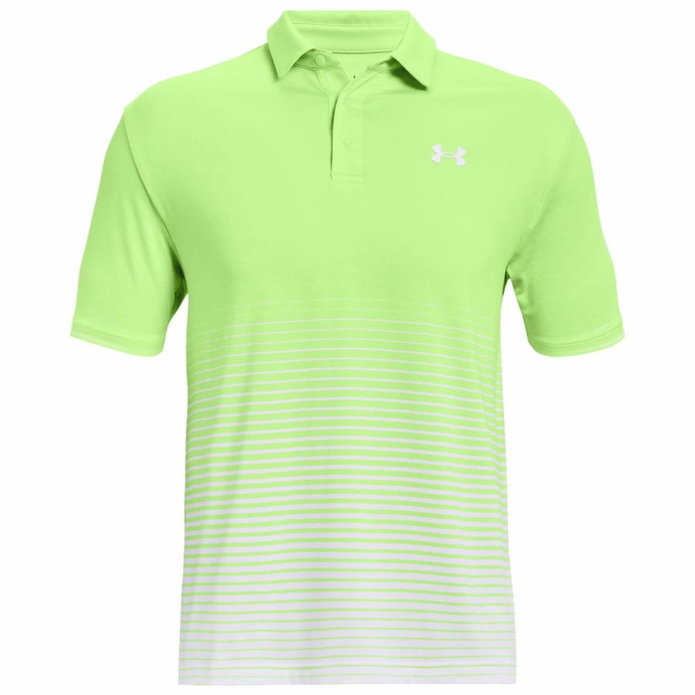 Under Armour Playoff 2.0 Polo Shirt - Summer Lime/White Weekend Fashion Trendy Tops