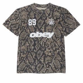 Obey Rewind T-Shirt - Vintage Rattlesnake Drop Shoulder Design Ultra Soft Texture