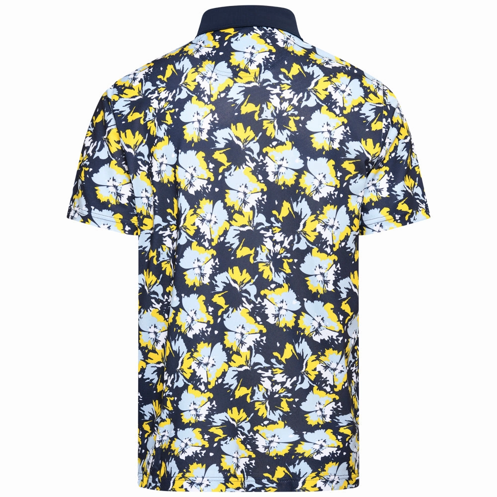 Travel Fashion OversizedSilhouette Puma Pique Borrego Polo Shirt - LC - Deep Navy/Silver Sky