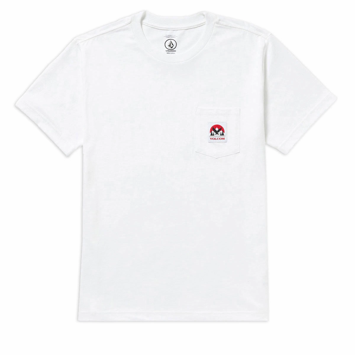 Volcom Talons Pocket T-Shirt - White Weekend Ready Pocket Design