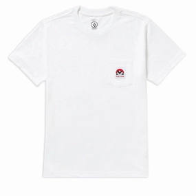 Volcom Talons Pocket T-Shirt - White Weekend Ready Pocket Design