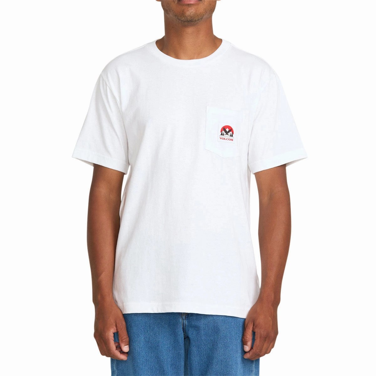 Volcom Talons Pocket T-Shirt - White Casual Fit Active Layering