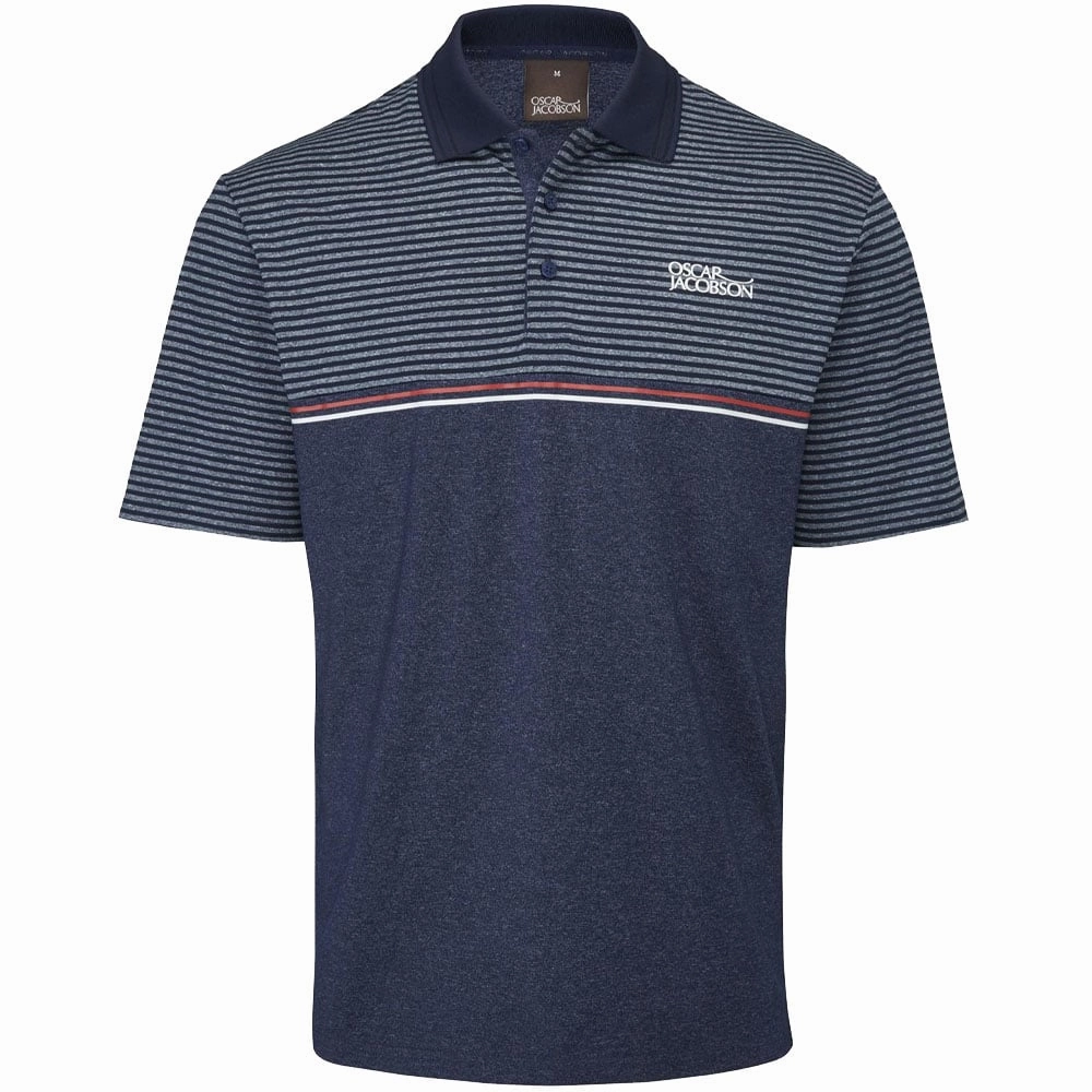 Comfy Look Oscar Jacobson Whitby Polo Shirt - Navy Marl