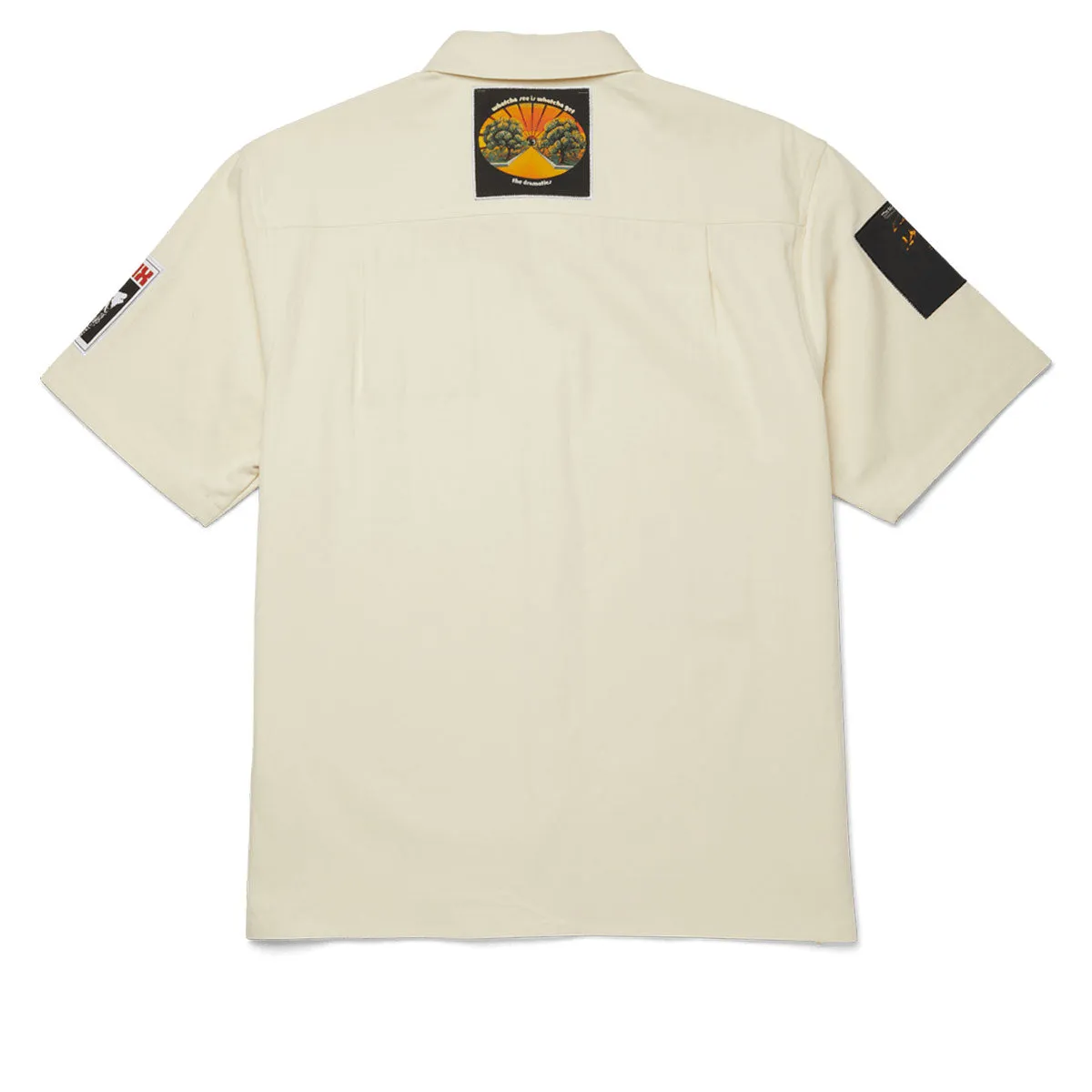 HUF Stax Patches Button Up Shirt - Natural Midweight Textile