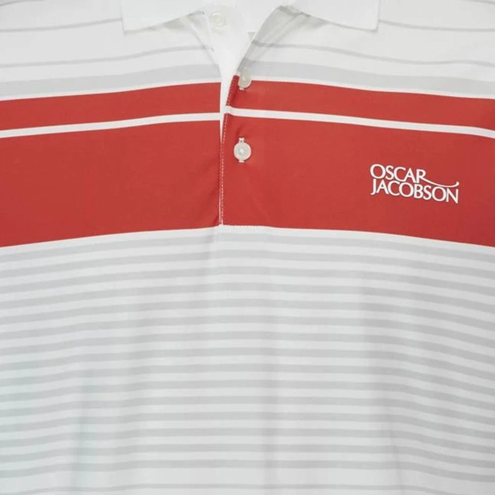 Casual Touch Oscar Jacobson Croft Polo Shirt - Jewel Red/Lunar Grey