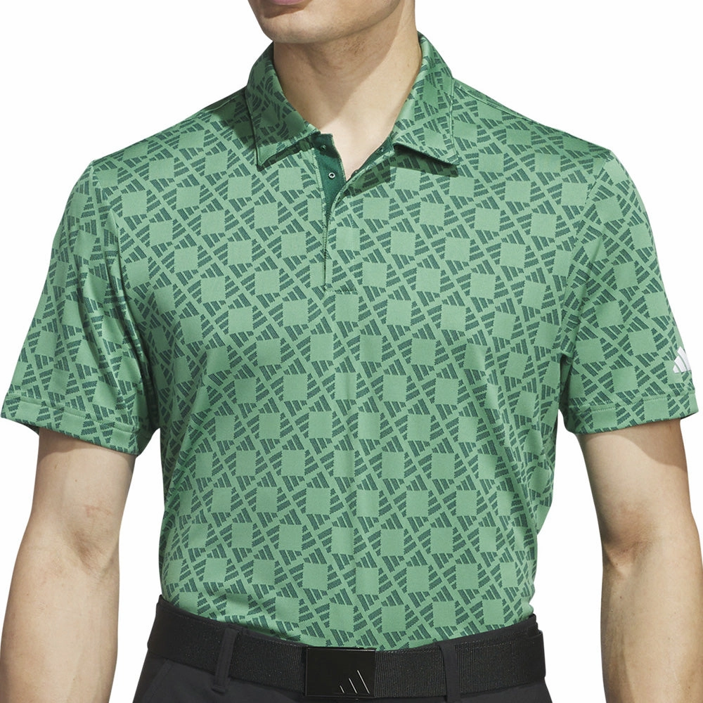 adidas Ultimate365 Tour HEAT.RDY Jacquard Polo Shirt - Collegiate Green Light Fashion Thermal Regulation Layer