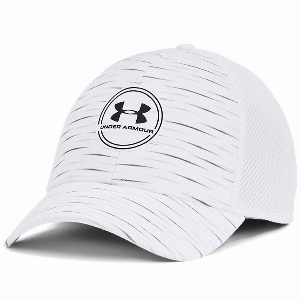 Under Armour Iso-Chill Driver Mesh Cap - White/Black Fitted Design