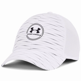 Under Armour Iso-Chill Driver Mesh Cap - White/Black Fitted Design