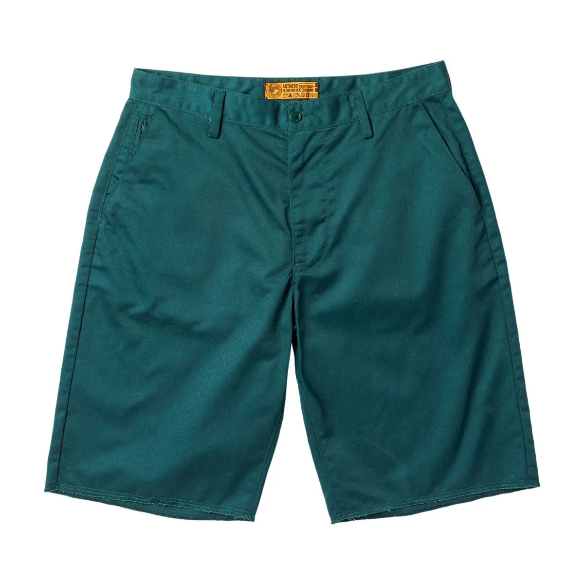Gothic style Anti-Hero Hecho Por Skate Shorts - Dark Green
