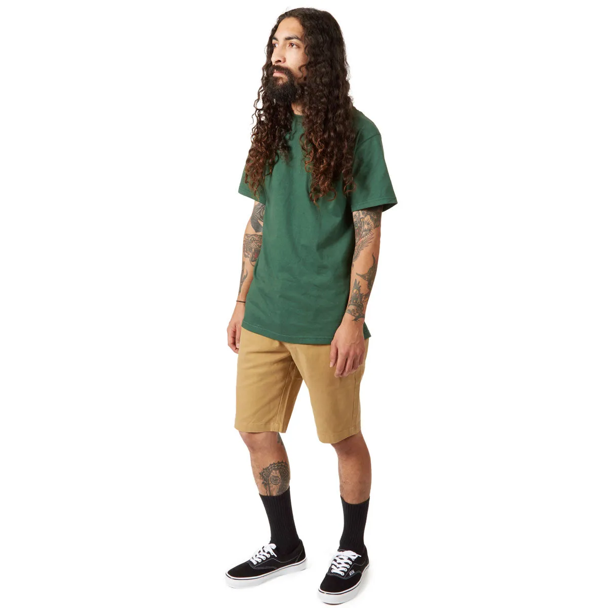 CCS Stretch Chino Shorts - Khaki Quick Dry Material