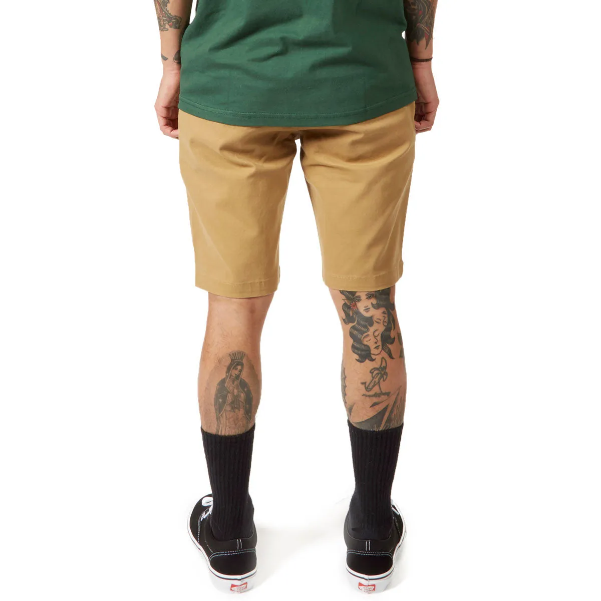 CCS Stretch Chino Shorts - Khaki Sweat Resistant Fabric