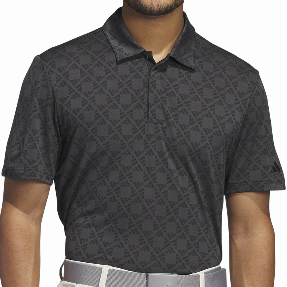 Lightweight Weave adidas Ultimate365 Tour HEAT.RDY Jacquard Polo Shirt - Black