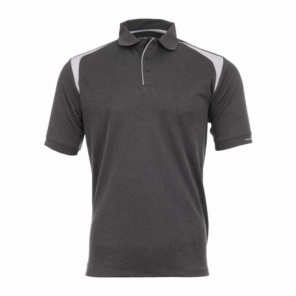 Stylish and Cozy NoSideSeam ProQuip Technical Panel Golf Polo Shirt - Grey