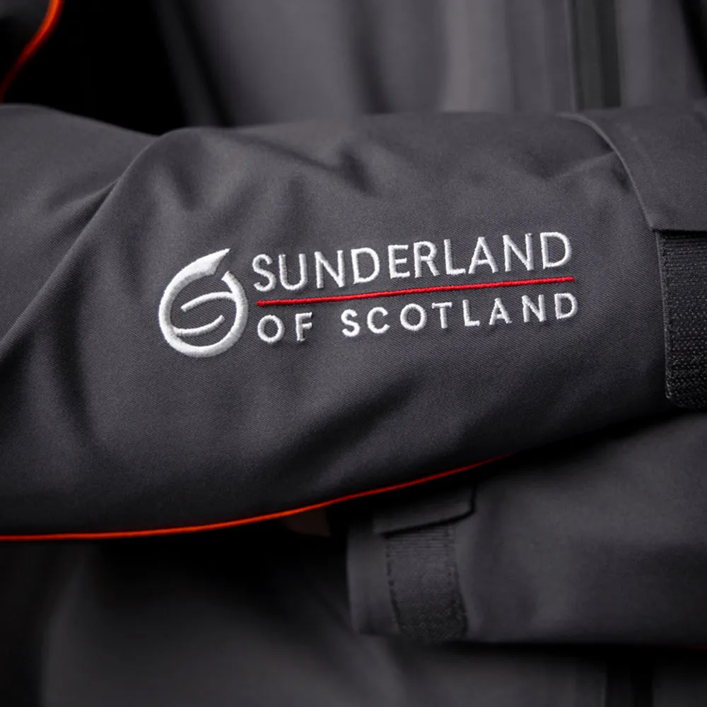 AbrasionResistantEdging Ski Use Sunderland Typhoon Waterproof Golf Jacket - Charcoal/Black/Inferno
