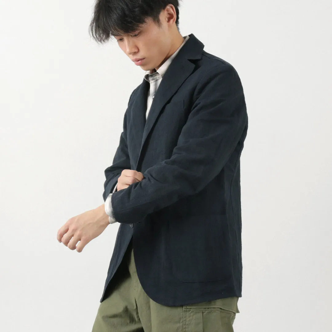 FUJITO / N.O.UN Jacket Cotton Linen Seersucker Day Hike Style