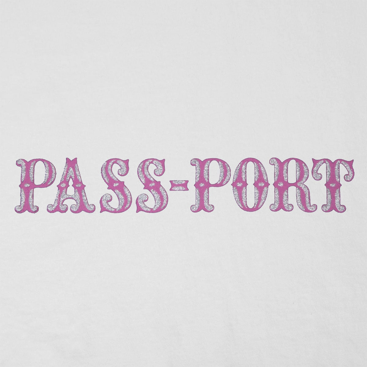 Passport Glint T-Shirt - White No Slip Shoulder Design Flexible Shoulder Seams