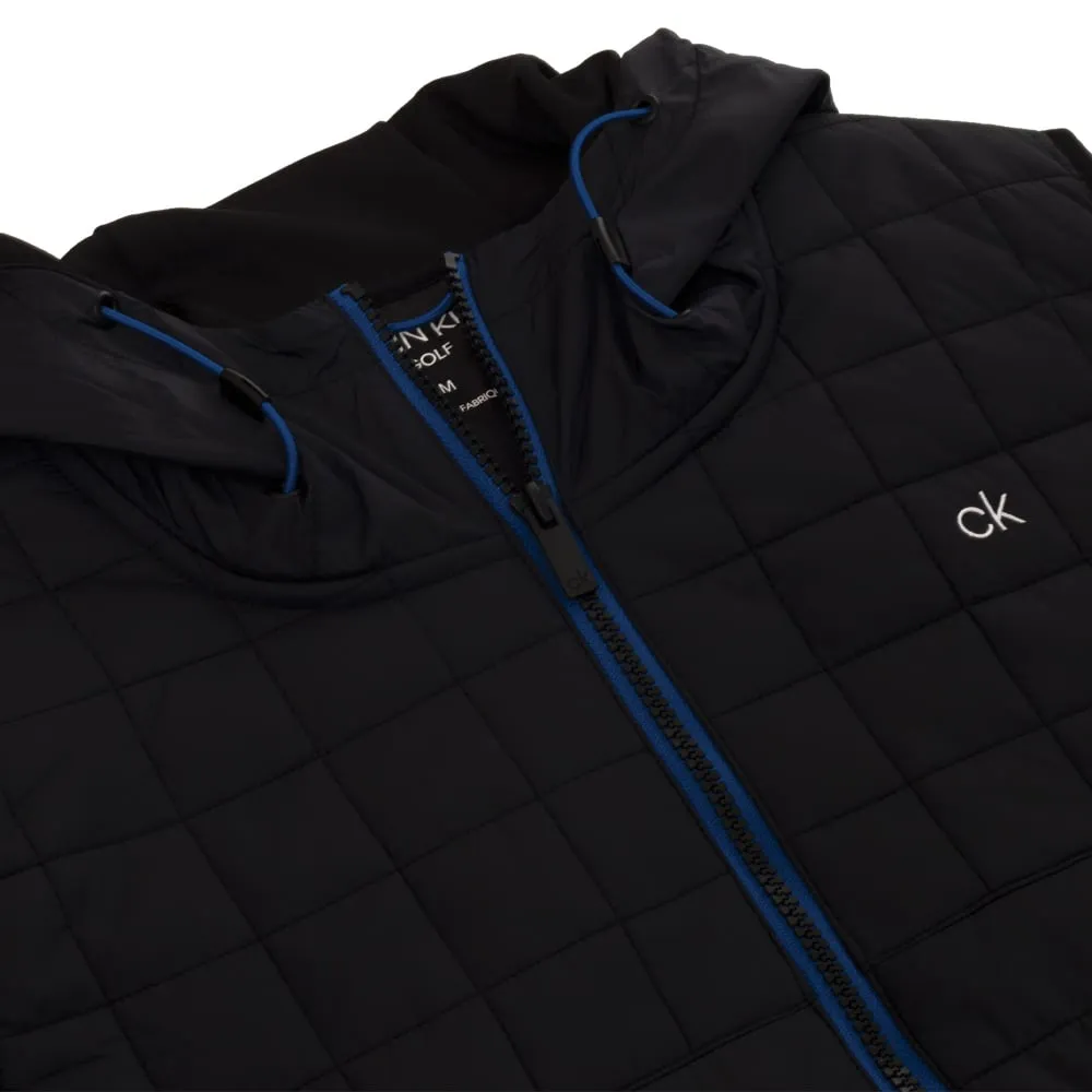 Abrasion Proof Edge Binding construction quality Calvin Klein Vardon Hybrid Gilet - Black/Nautical Blue