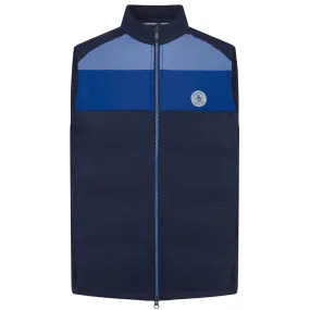 Original Penguin Lightweight Full Zip Puffer Gilet - Black Iris Foldable Design Adult's
