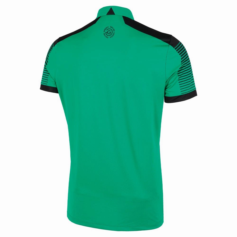 Galvin Green Marcus Polo Shirt - Green/Black Soft Cotton Feel Office Casual