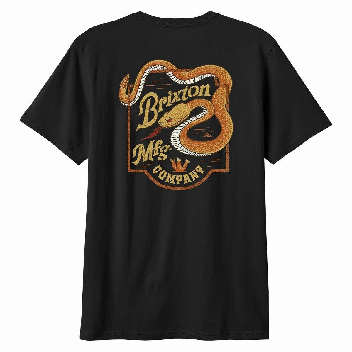 DoubleStitchedHem Brixton Rothwell Tailored T-Shirt - Black