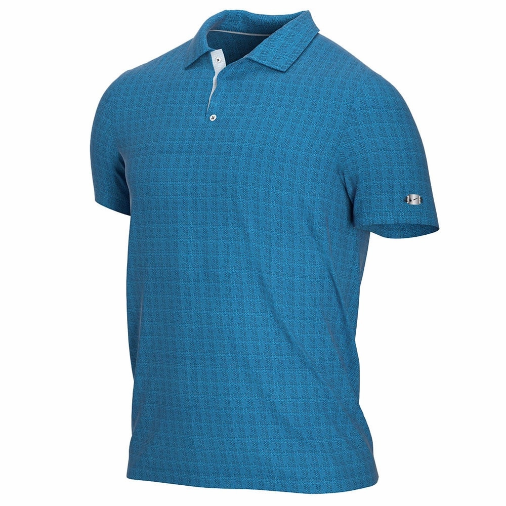Modern Wear Nike Dri-FIT Plaid Polo Shirt - Blue/Silver