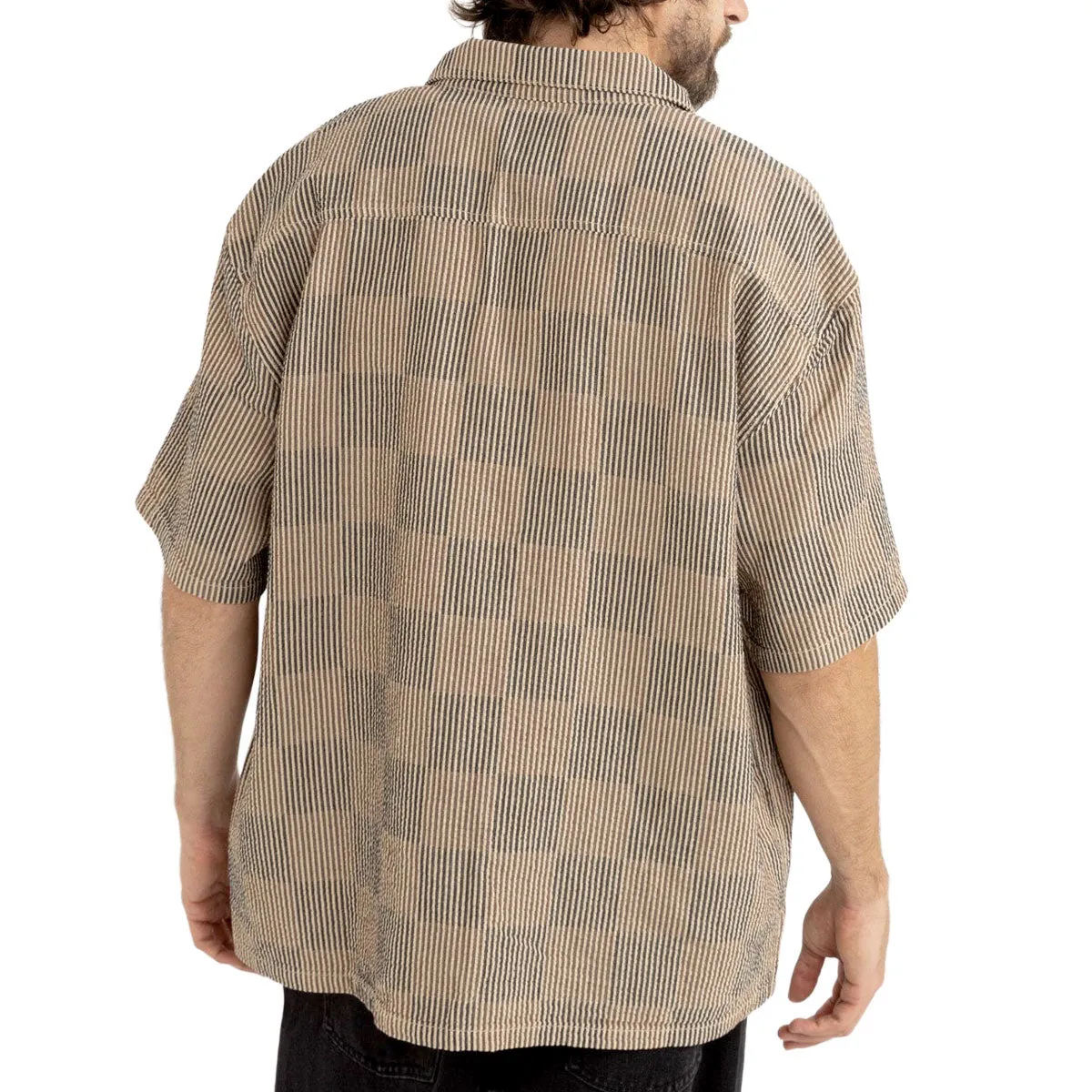 Tall Option Morning Comfort Rhythm Tanner Check Shirt - Tobacco