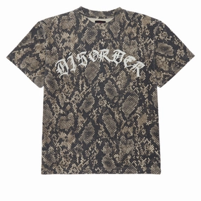 Soft Fabric Outdoor Fashion Disorder Snake Logo T-Shirt - Green