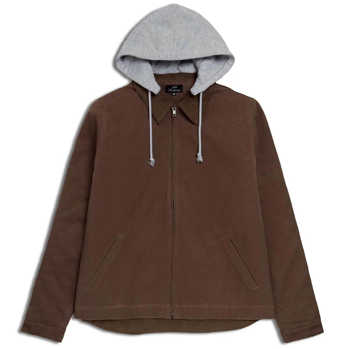 LightPadding Durable Corrosion Resistant Zippers CCS Heavy Canvas Insulated Work Jacket - Brown