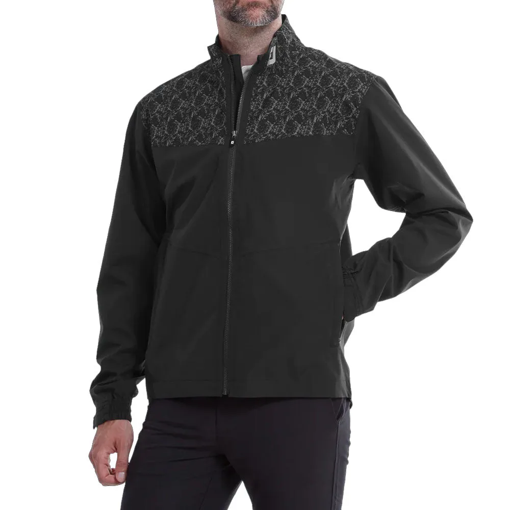 Luxury Appeal Snow Day FootJoy HydroLite Waterproof Jacket - Black/Marble Print