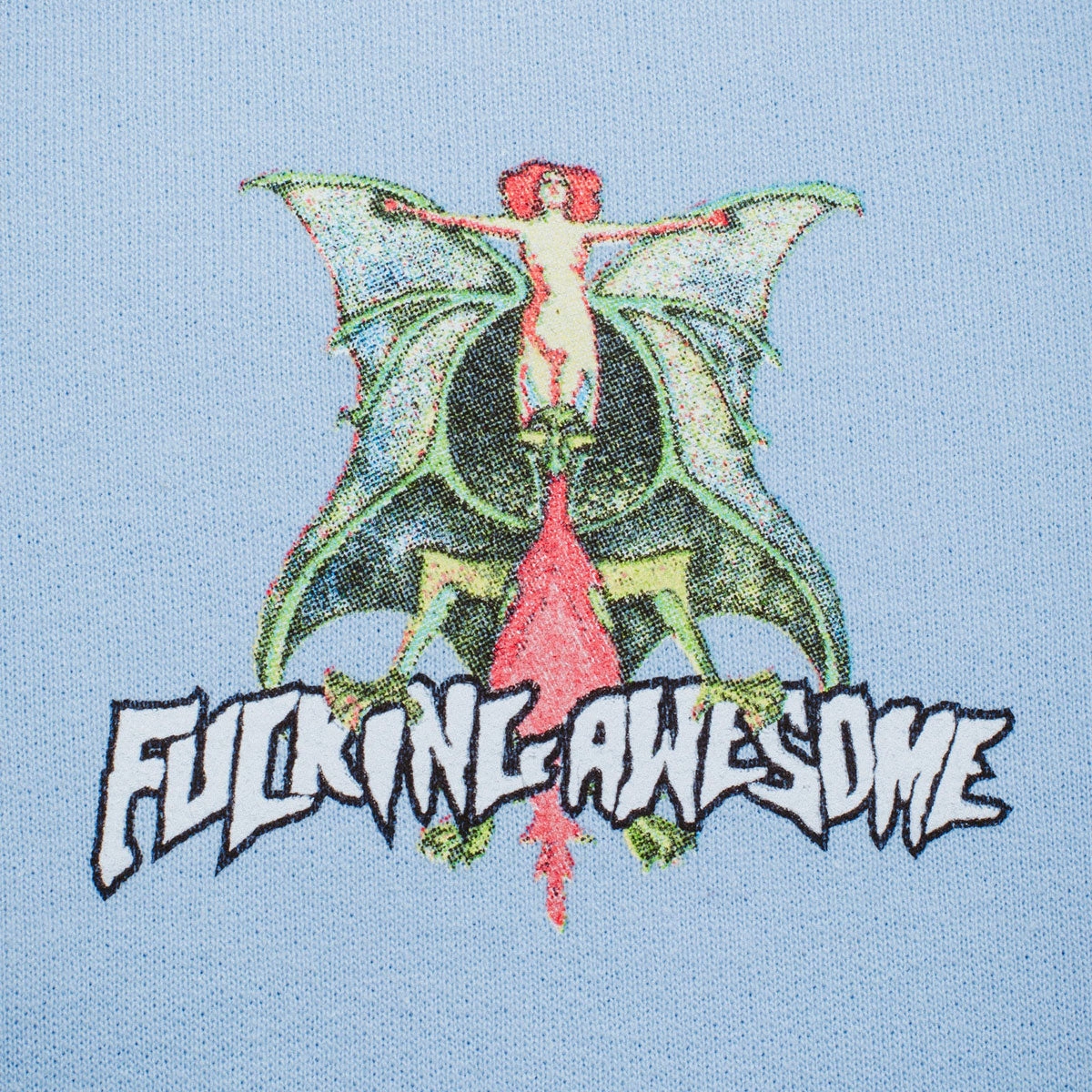 Fucking Awesome Time Bandits Crewneck Sweatshirt - Light Blue Ethical Manufacturing