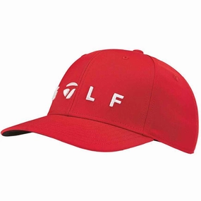 TaylorMade Golf Logo Cap - Red Dressed Down Snap Style