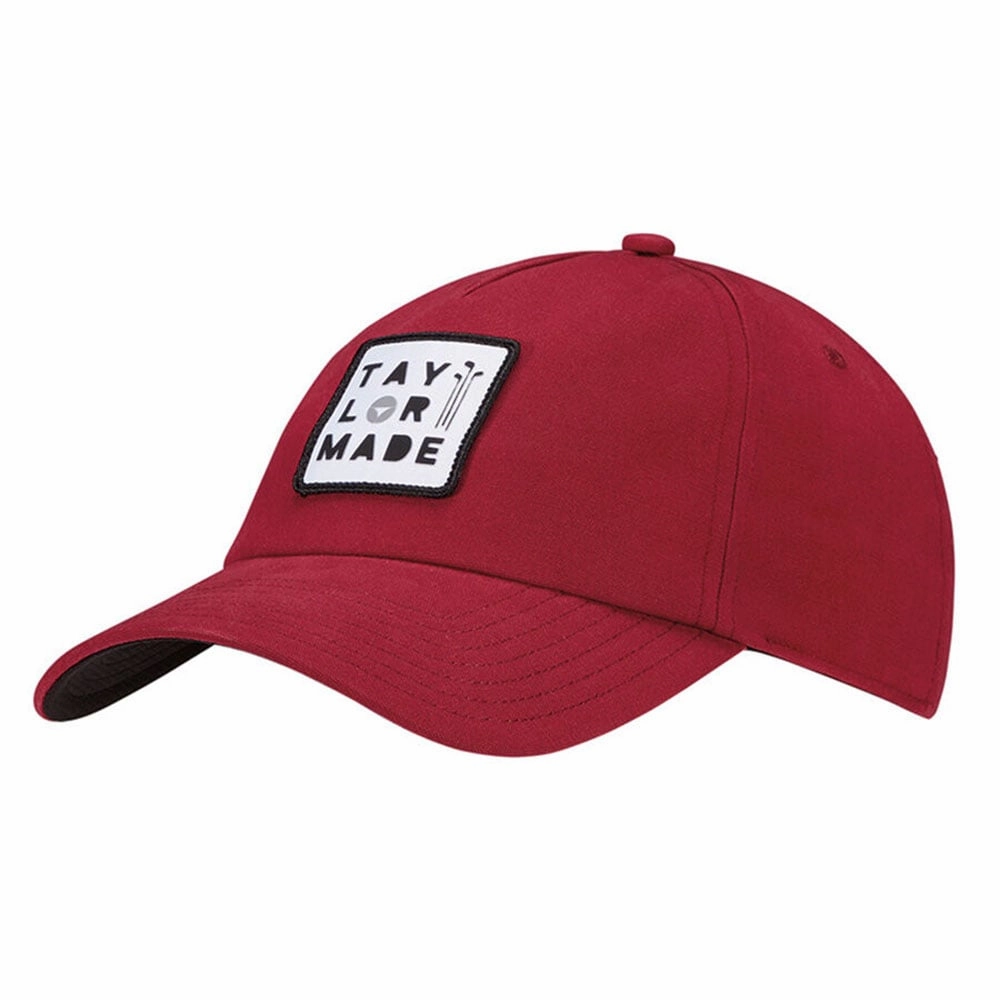 TaylorMade Lifestyle 5 Panel Cap - Red All Season Style