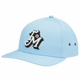 TaylorMade Metal Eyelet Cap - Light Blue Stripes Design Sleek Fit