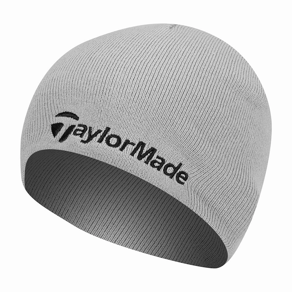 Pop Detail Cozy Fit TaylorMade Reversible Winter Beanie - Grey