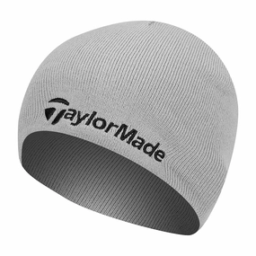 Pop Detail Cozy Fit TaylorMade Reversible Winter Beanie - Grey