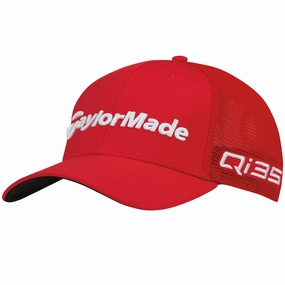 TaylorMade Tour Cage Cap - Red International Travel Sleek Detail