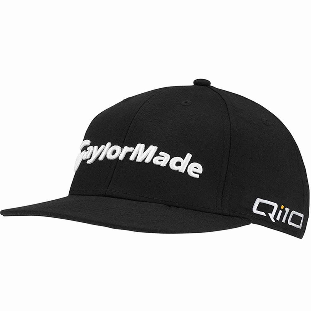 Embroidered Detail Urban Ease TaylorMade Tour Flatbill Cap - Black