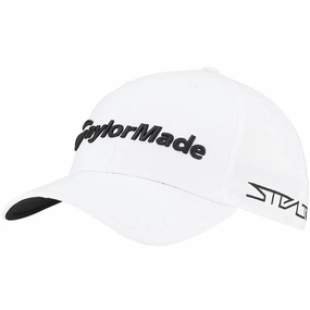 TaylorMade Tour Radar Cap - White Clean Silhouette high contrast