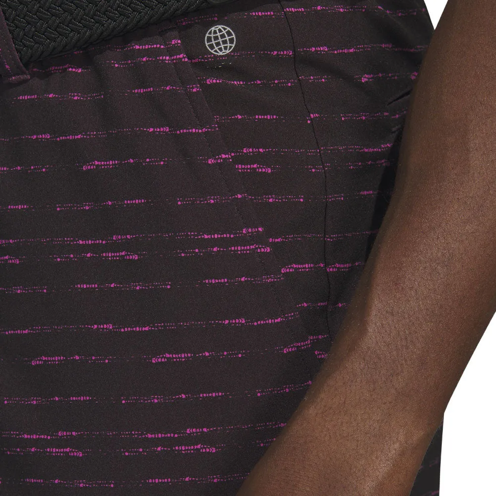 Chafe Free Edging adidas Textured Shorts - Black/Lucid Fuchsia