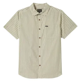 Graduation Ceremony First Date Brixton Charter Print Shirt - Whitecap/Ivy Green Stripe
