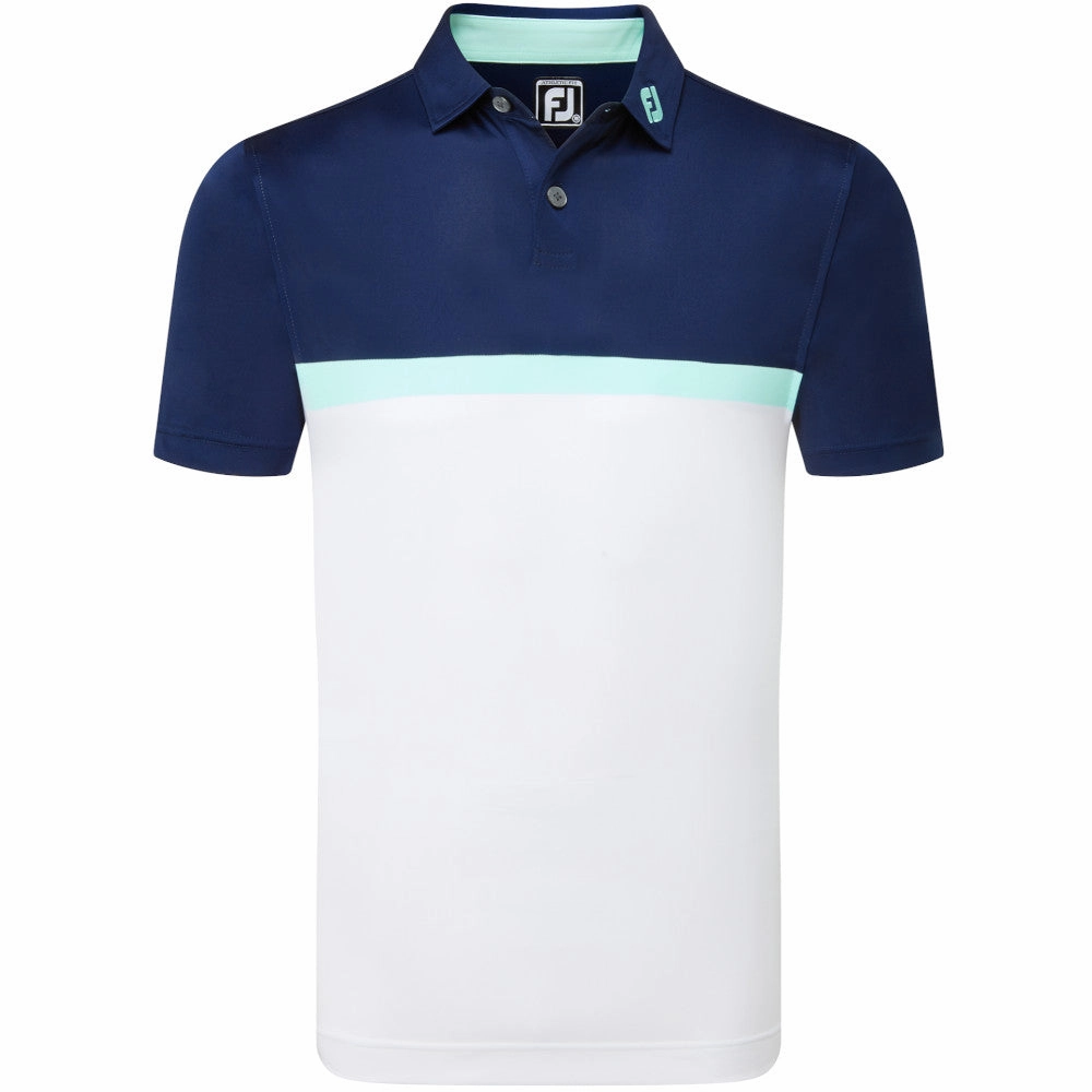 FootJoy Colour Block Interlock Polo Shirt - White Universal Silhouette